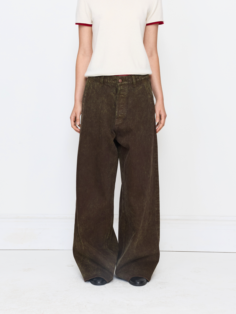 DEEP GREEN BAGGY UNISEX JEAN