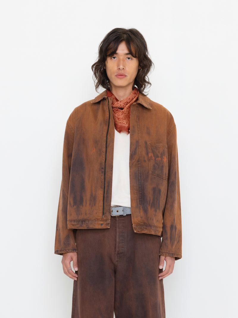 LIGHT BROWN MARBLE UNISEX JACKET