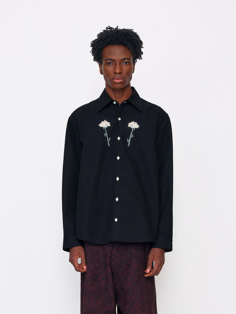 BLACK BEADED UNISEX SHIRT