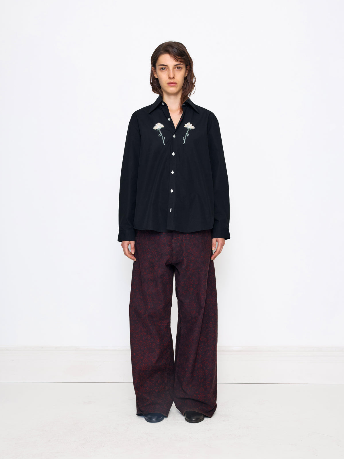 BLACK BEADED UNISEX SHIRT