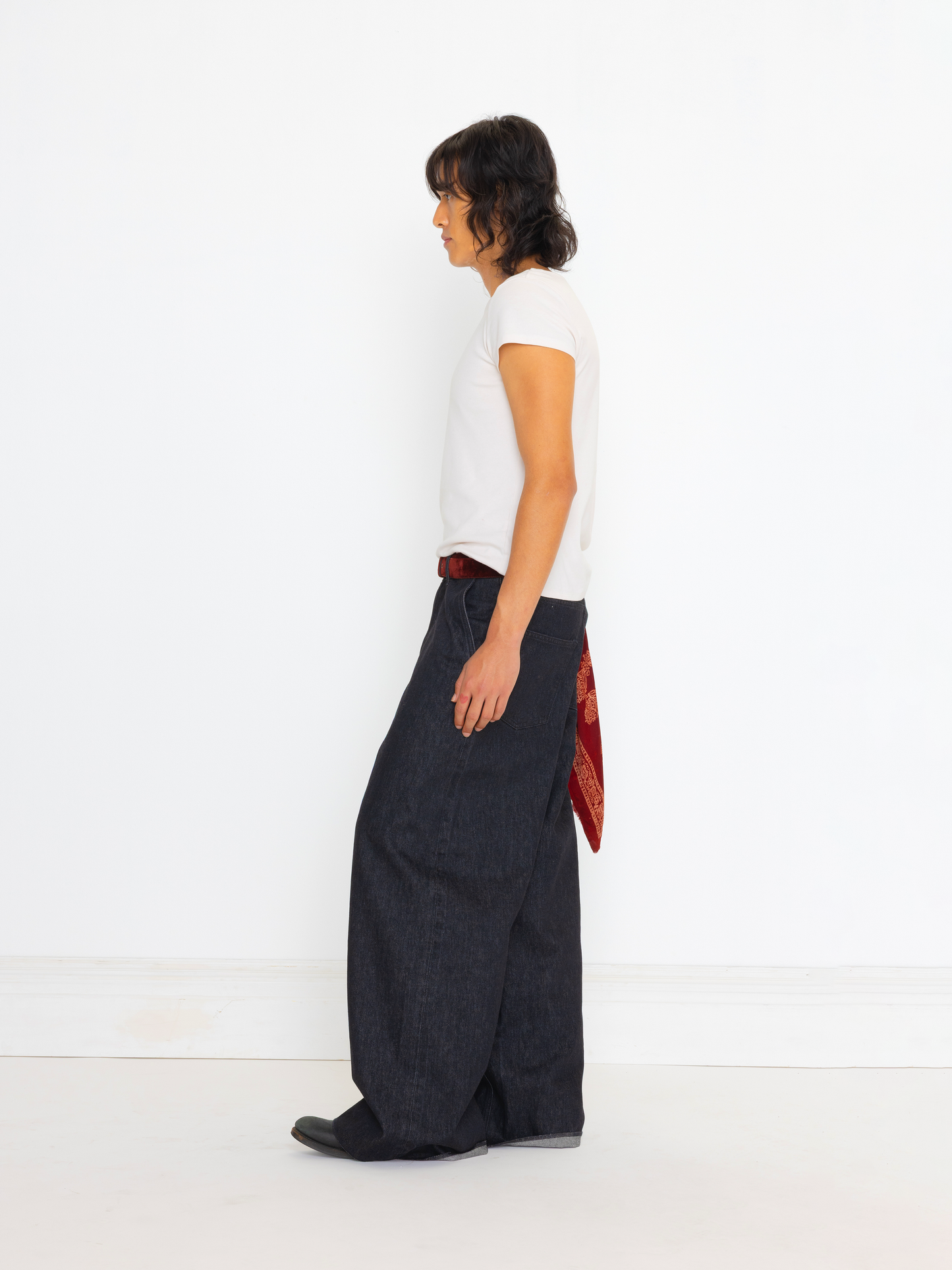 RAW DENIM BAGGY UNISEX JEAN