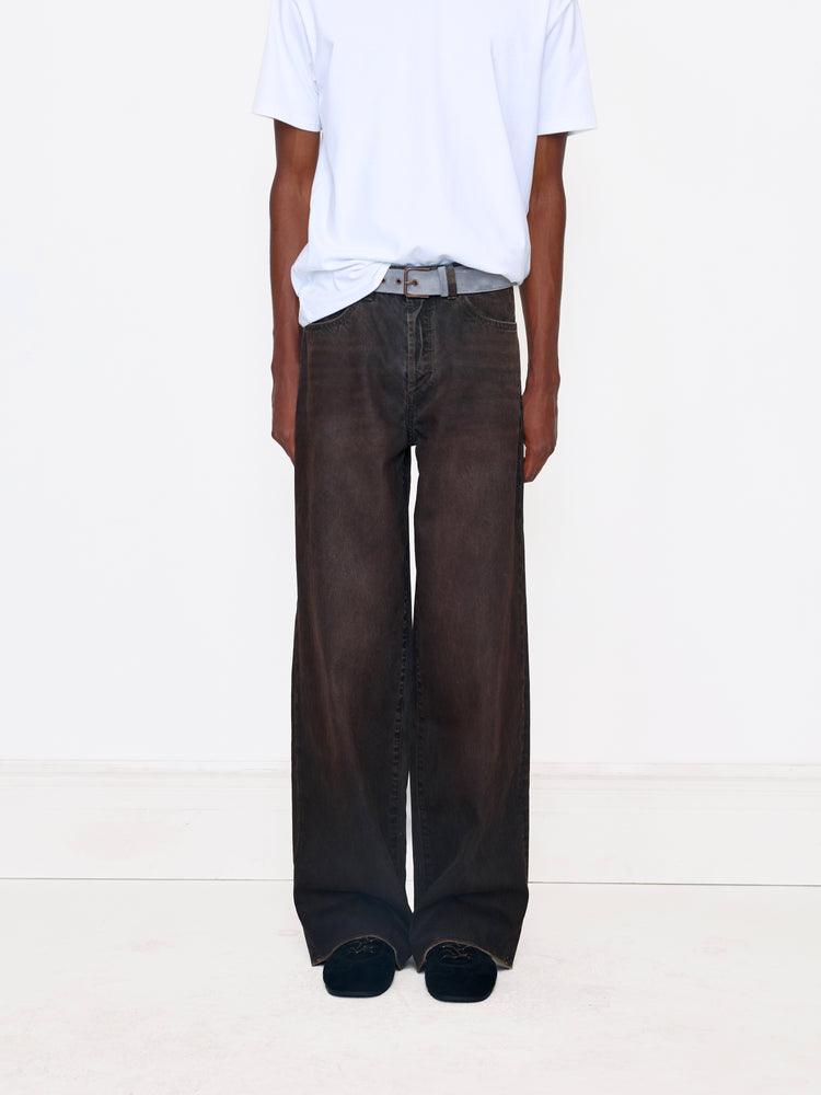 BURNT BROWN STRAIGHT UNISEX JEAN