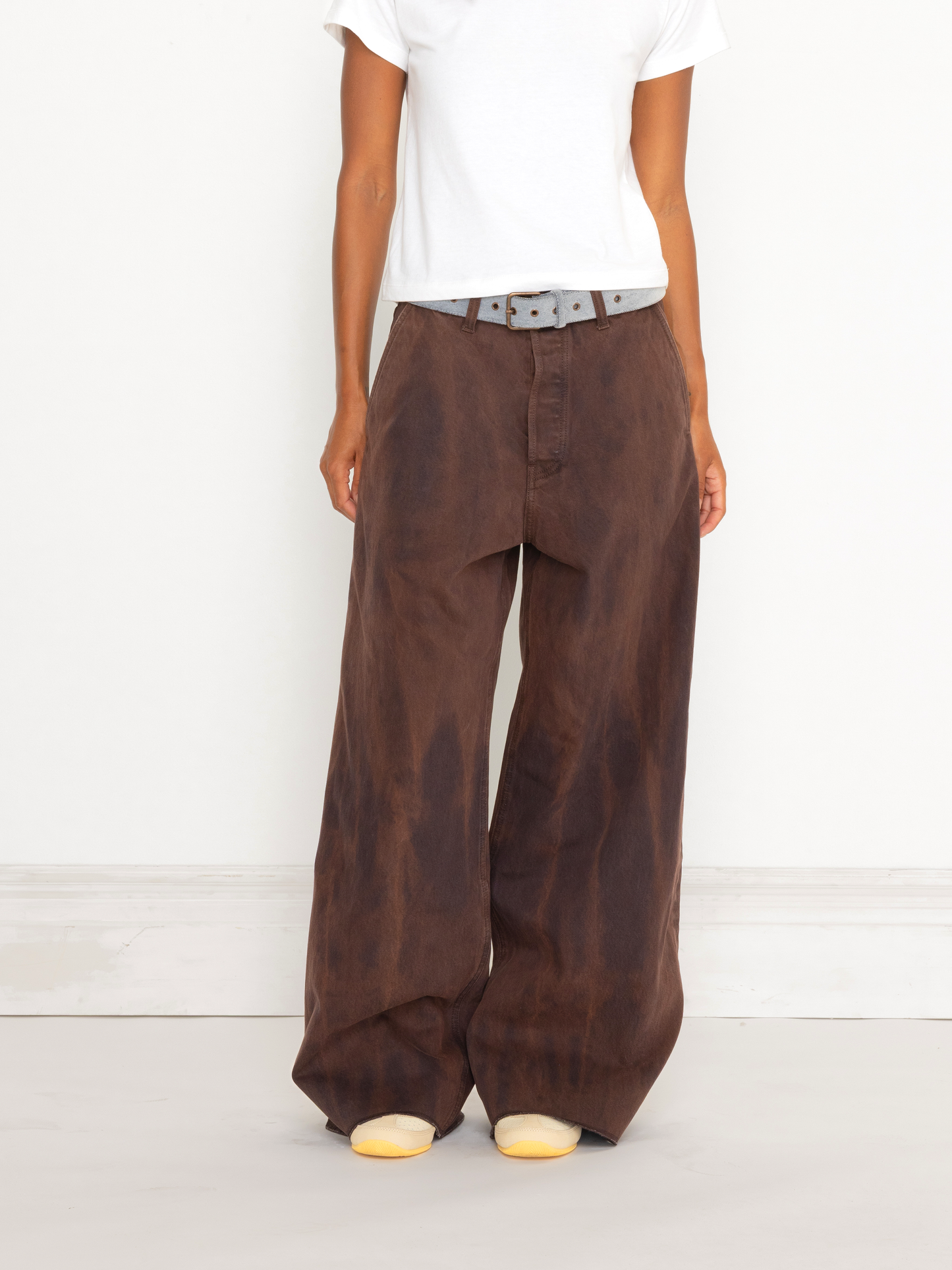 BROWN MARBLE UNISEX BAGGY JEAN