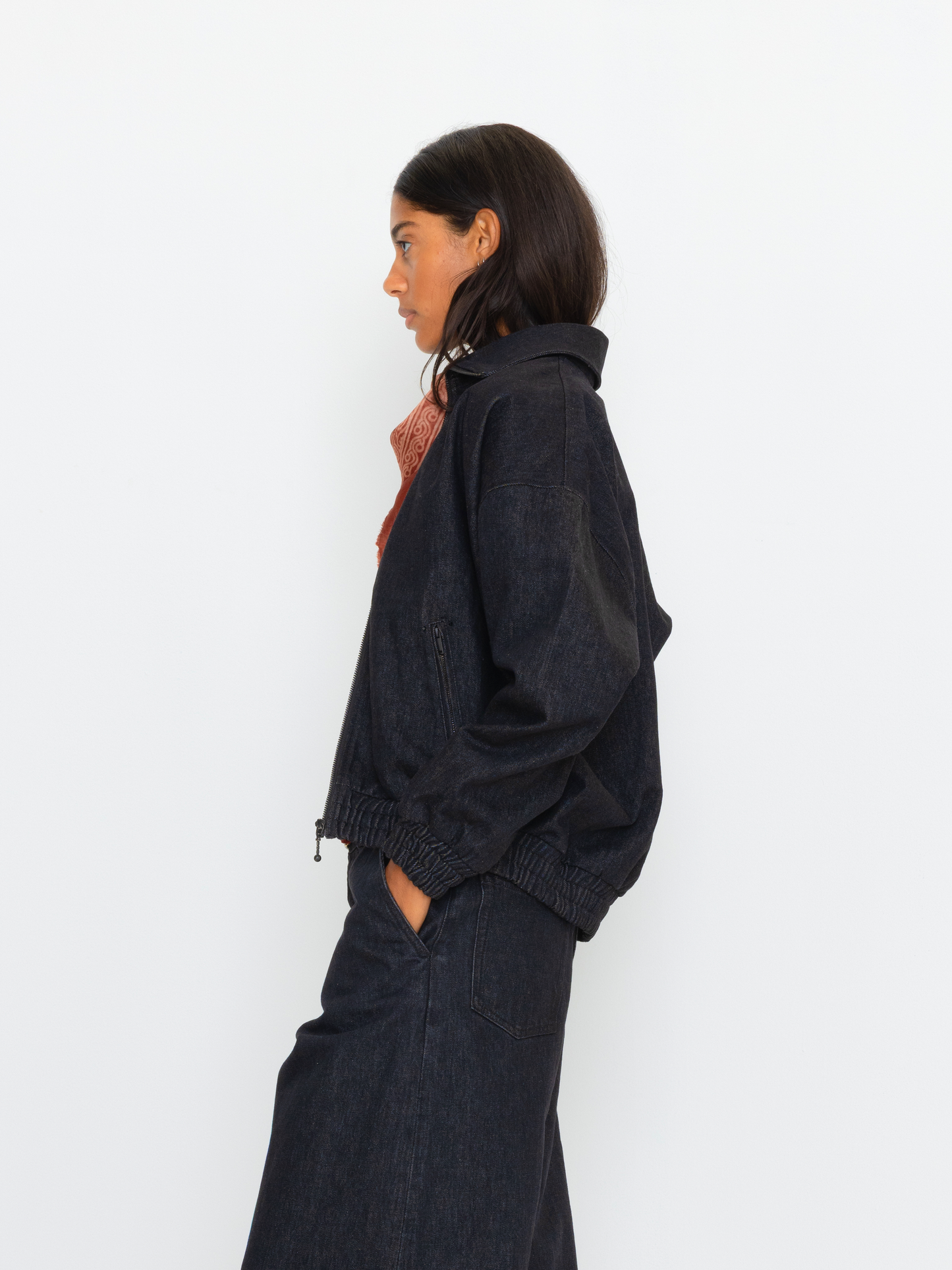 RAW DENIM UNISEX BOMBER