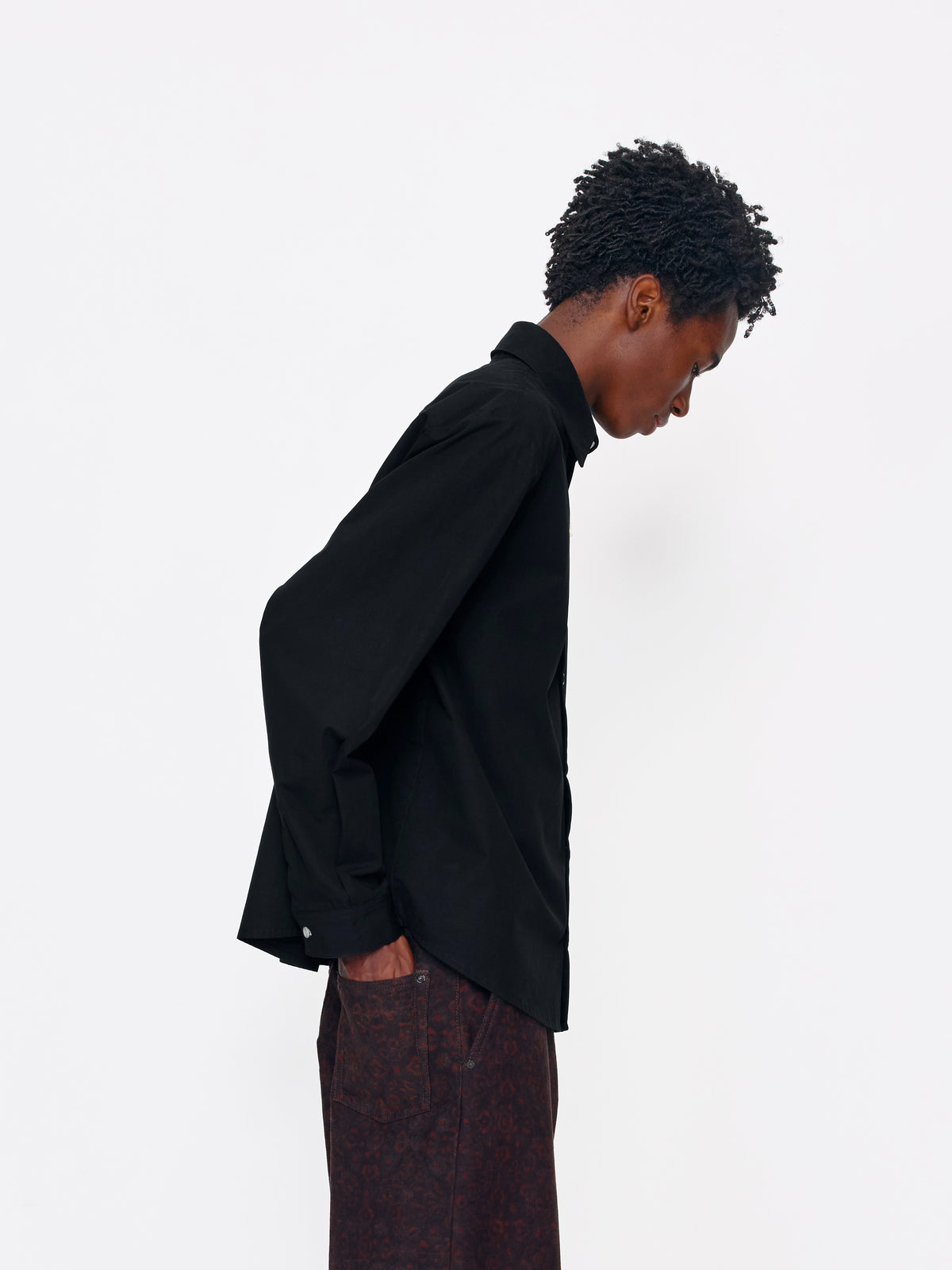BLACK BEADED UNISEX SHIRT