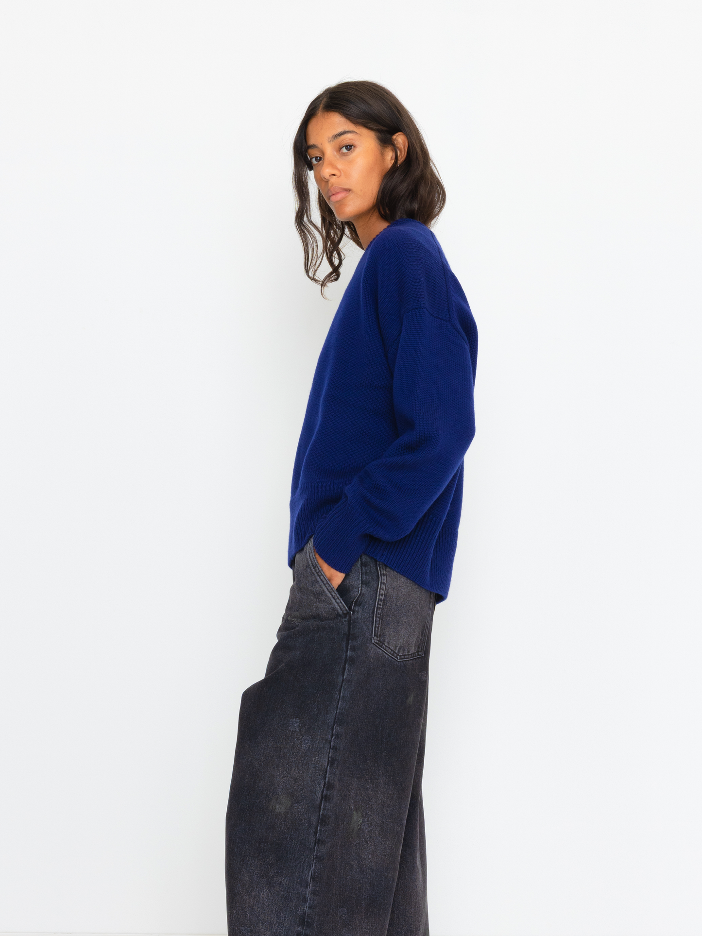 BLUE WOOL SWEATER