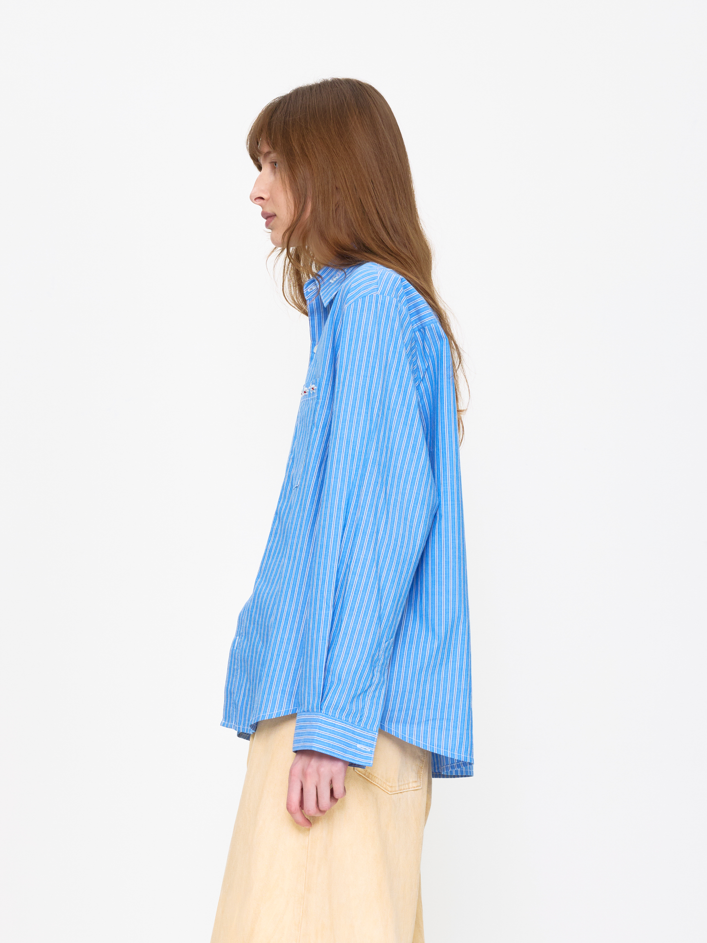 BLUE BEADED UNISEX SHIRT